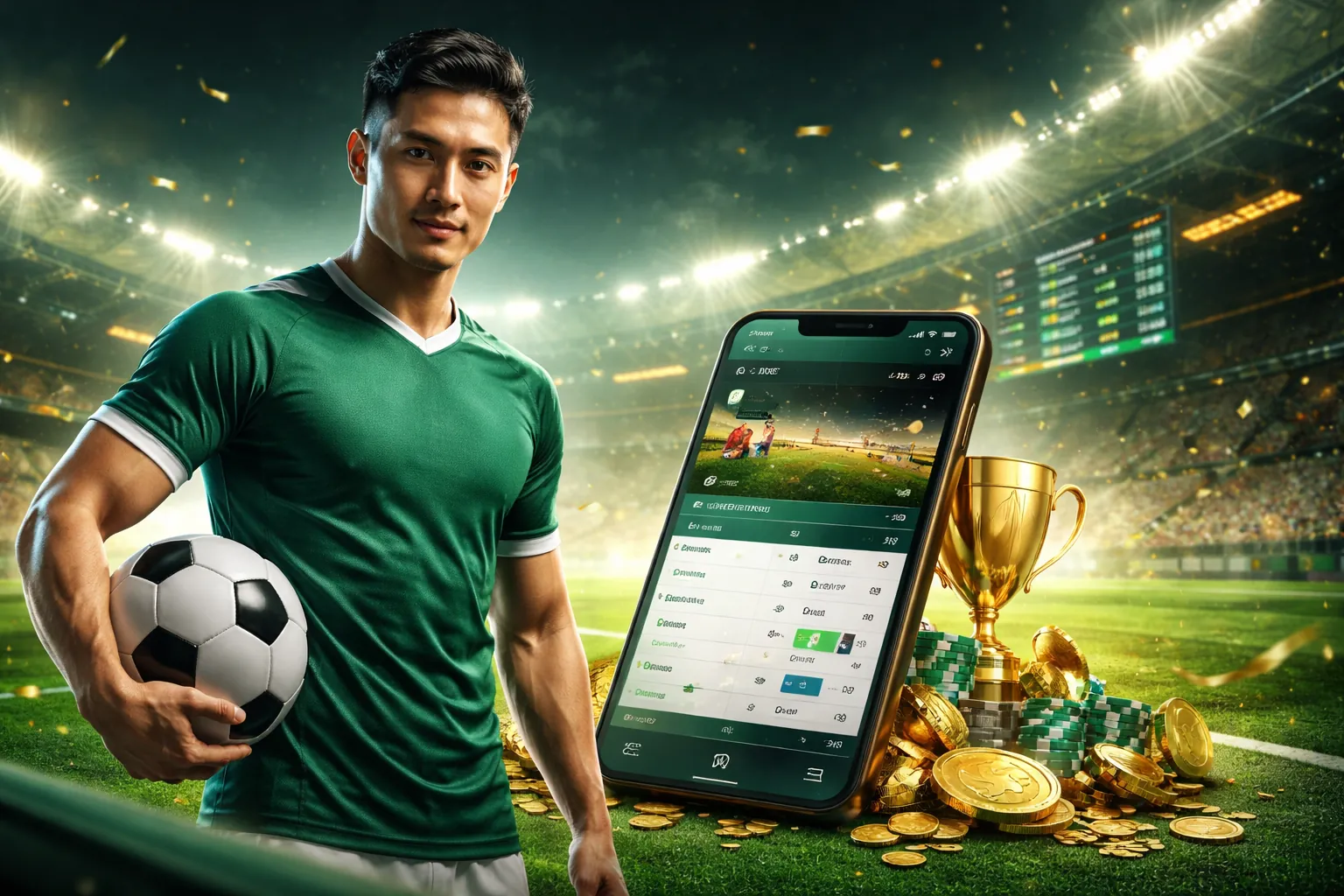 Hình ảnh sân vận động với thông tin cá cược thể thao r888 bet